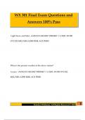 WX 301 Final Exam Questions and Answers 100&percnt; Pass