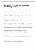 DSCI 4520 Final with 100&percnt; complete solutions graded A&plus;