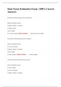 State Farm Estimatics Exam &vert; 100&percnt; Correct Answers