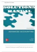 SOLUTIONS MANUAL for Advanced Accounting&comma; 15th Edition by Joe Ben Hoyle&comma; Schaefer and Doupnik &vert; Complete 19 Chapters
