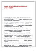 Coast Guard Exam Questions and answers 2025&period;