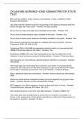 OKLAHOMA NURSING HOME ADMINISTRATOR STATE TEST