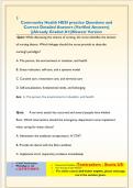 Community Health HESI practice Questions and  Correct Detailed Answers &lpar;Verified Answers&rpar;  &vert;&vert;Already Graded A&plus;&vert;&vert;Newest Version