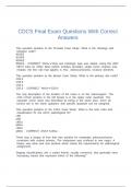 CDCS Final Exam Questions With Correct Answers