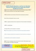 COPD NCLEX Questions and Correct Detailed  Answers &lpar;Verified Answers&rpar; &vert;&vert;Already Graded  A&plus;&vert;&vert;Newest Version