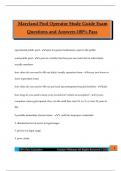 Maryland Pool Operator Study Guide Exam Questions and Answers 100&percnt; Pass