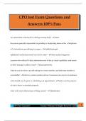 CPO test Exam Questions and Answers 100&percnt; Pass