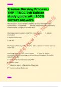 Trauma Nursing Process - TNP - TNCC 9th Edition  study guide with 100&percnt; correct answers&period;