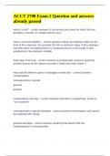 ACCT 2700 Exam 2 Question and answers already passed