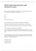 BSTAT 3321 Final questions well answered to pass