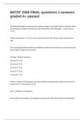BSTAT 2305 FINAL questions n answers graded A&plus; passed