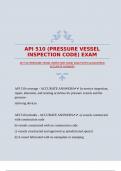 API 510 &lpar;PRESSURE VESSEL INSPECTION CODE&rpar; EXAM WITH GUARANTEED ACCURATE ANSWERS
