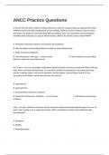  ANCC Practice Questions With All Complete And Verified Solutions Graded A&plus;&period;