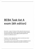 BCBA Task list A exam &lpar;6th edition&rpar;