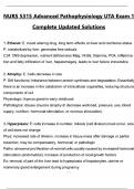 BUNDLE DEALS NURS 5315 Advanced Pathophysiology 2026 UTA Exam &sol; NURS 5315&colon; Advanced Pathophysiology 2026 UTA Exam 1-5 LATEST UPDATED 2026 &sol; 2027 Verified & Complete EVERYTHING YOU NEED TO PASS 100&percnt; CORRECT & COMPLETE SOLUTIONS