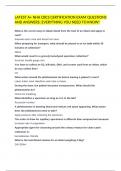LATEST A&plus; NHA CBCS CERTIFICATION EXAM QUESTIONS AND ANSWERS&colon; EVERYTHING YOU NEED TO KNOW&excl;