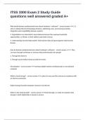 ITSS 3300 Exam 2 Study Guide questions well answered graded A&plus;