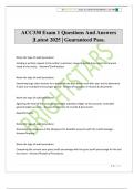 ACC330 Exam 1 Questions And Answers &vert;Latest 2025 &vert; Guaranteed Pass