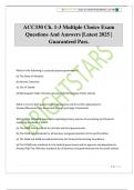 ACC330 Ch&period; 1-3 Multiple Choice Exam Questions And Answers &vert;Latest 2025 &vert; Guaranteed Pass&period;