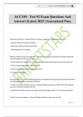 ACC330 - Test &num;2 Exam Questions And Answers &vert;Latest 2025 &vert; Guaranteed Pass&period;