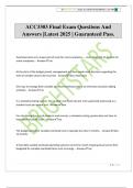 ACC3303 Final Exam Questions And Answers &vert;Latest 2025 &vert; Guaranteed Pass