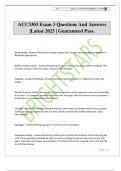 ACC3303 Exam 3 Questions And Answers &vert;Latest 2025 &vert; Guaranteed Pass&period;