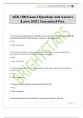AEB 3300 Exam 2 Questions And Answers &vert;Latest 2025 &vert; Guaranteed Pass&period;