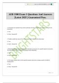 AEB 3300 Exam 1 Questions And Answers &vert;Latest 2025 &vert; Guaranteed Pass