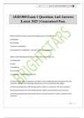 AEB3300 Exam 1 Questions And Answers &vert;Latest 2025 &vert; Guaranteed Pass&period;
