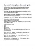 Personal Training Exam One study guide Questions Answered&comma; A&plus; Rated&period;