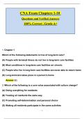 CNA Exam Chapters 1-10 &lpar;Latest 2025 &sol; 2026 Update&rpar; Questions and Verified Answers &vert; 100&percnt; Correct &vert; Grade A&plus;