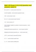 Math 103 Exam 2 &lpar;3&period;2-5&period;5&rpar; Question and answers rated A&plus;