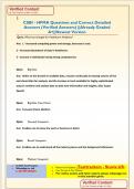 CSBI - HFMA Questions and Correct Detailed  Answers &lpar;Verified Answers&rpar; &vert;&vert;Already Graded  A&plus;&vert;&vert;Newest Version