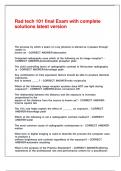 Rad tech 101 final Exam with complete solutions latest version&period;