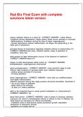 Rad Bio Final Exam with complete solutions latest version&period;