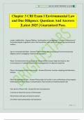 Chapter 3 CRI Exam I Environmental Law and Due Diligence&period; Questions And Answers &vert;Latest 2025 &vert; Guaranteed Pass&period;