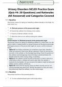 Urinary Disorders NCLEX Practice Exam  &lpar;Quiz &num;4&colon; 20 Questions&rpar; and Rationales  &lpar;All Answered&rpar;