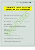 CCT PRACTICE Exam Questions And Answers &vert;Latest 2025 &vert; Guaranteed Pass&period;