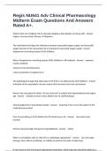 Regis NU641 Adv Clinical Pharmacology Midterm Exam Questions And Answers Rated A&plus;&period;
