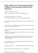Regis NU641 Adv Pharmacology Week 7 & Week 8 Test Questions With Correct Solutions&period;