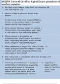 MLBPA General Certified Agent Exam questions with verified solution