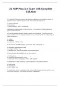 21 NNP Practice Exam with Complete Solution