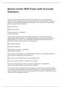 Board review NNP Exam with Accurate Solutions