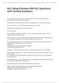 NCC Board Review NNP-BC Questions with Verified Solutions