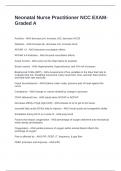 Neonatal Nurse Practitioner NCC EXAM-Graded A