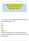 CNA State Exam Practice Test&period; &lpar;Illinois&rpar; &lpar;Latest 2025 &sol; 2026 Update&rpar; Questions and Verified Answers &vert; 100&percnt; Correct &vert; Grade A&plus;