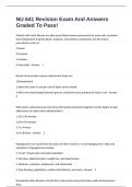 NU 641 Revision Exam And Answers Graded To Pass&excl;