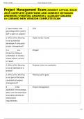 Project Management Exam&rpar; NEWEST ACTUAL EXAM  2025 COMPLETE QUESTIONS AND CORRECT DETAILED  ANSWERS &lpar;VERIFIED ANSWERS&rpar; &vert;ALREADY GRADED  A&plus;&vert;&vert;BRAND NEW VERSION COMPLETE EXAM