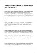 ATI Mental Health Exam 2025 With 100&percnt; Correct Answers