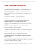 Laser Technician Certification Actual Questions and Answers&vert;2025 Update&vert;100&percnt; Correct
